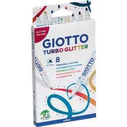 Marcador Glitter Giotto 8 colores