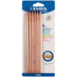 Lápiz Grafito HB N° 2 Pax 6 un.