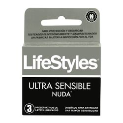 Preservativos Lifestyles Nuda 3 un.