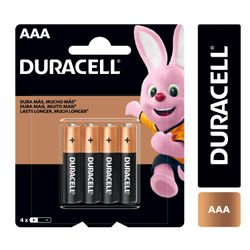 Pilas Duracell AAA 4 un.