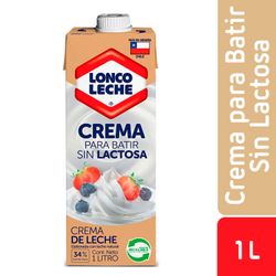 Crema de Leche Loncoleche Sin Lactosa 1 L
