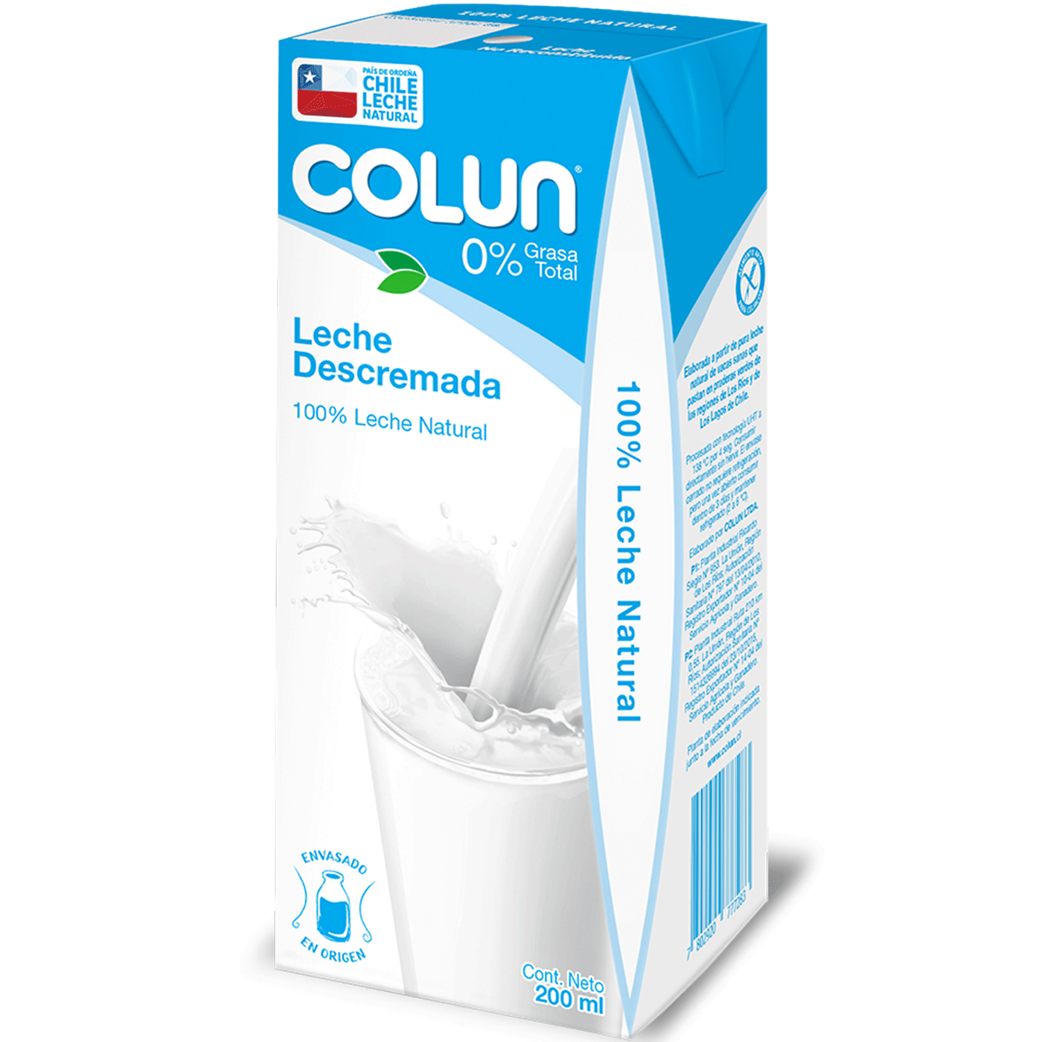 Leche Colun Descremada 200 ml