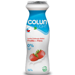 Leche Cultivada Colun Light con Fibra Frutilla 180 ml