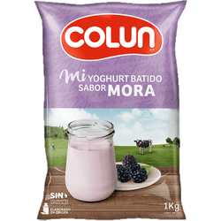 Yogurt Batido Colun Mora Bolsa 1 kg