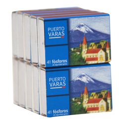 Fósforos Puerto Varas 10 Cajas 41 Palitos Cada Una