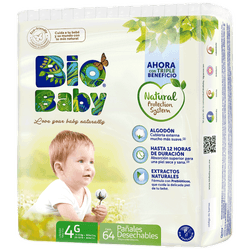 Pañales Bio Baby Premium Ecológicos Talla G 64 un.