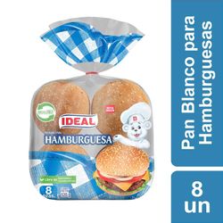 Pan de Hamburguesa Ideal 520 g 8 un.