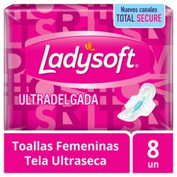 Toallas Higiénicas Ladysoft Ultradelgadas 8 un.
