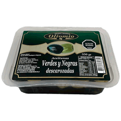 Aceitunas Negras y Verdes Oliomio Descarozadas 350 g