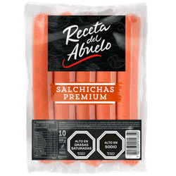 Salchichas Receta del Abuelo Premium 500 g 10 un.