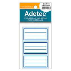 Etiquetas Adhesivas Adetec Azul 30 un.