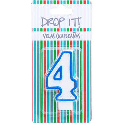 Vela Cumpleaños Drop It! Glitter N°4 - 1 un.