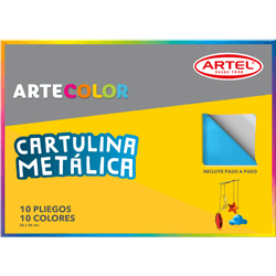Cartulina Metálica Color Carpeta 10 Pliegos de 26.5 cm x 37.5 cm