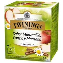 Infusión Aromatizada Twinings Manzanilla, Canela y Manzana 10 un.