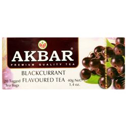 Té Negro Akbar Blackcurrant Grosellas 40 g 20 un.