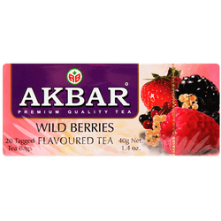 Té Negro Akbar Wild Berries Frutos del Bosque 40 g 20 un.