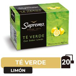 Té Verde Supremo Aromatizado con Limón 40 g 20 un.
