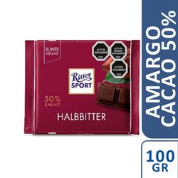 Chocolate Amargo Ritter Sport 50% Cacao 100 g