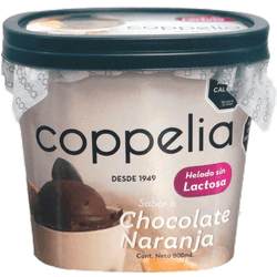 Helado Coppelia Sin Lactosa Chocolate Naranja 800 ml