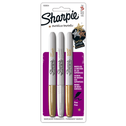 Plumón Permanente Sharpie Colores Metálicos 3 un.