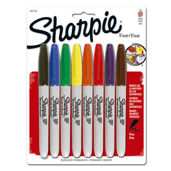 Marcadores Sharpie Punta Fina Colores Normales 8 un.