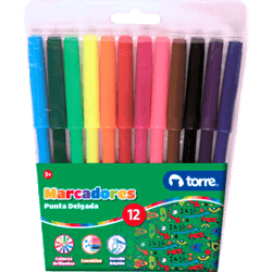 Plumones de Dibujo 12 Colores