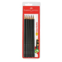 Lápices Grafito Faber-Castell HB Triangulares 6 un.