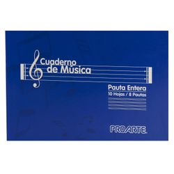 Cuaderno de música pauta entera 10 hojas