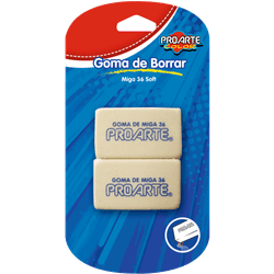 Goma para Borrar Proarte Color, Soft 36, Miga, 2 un.