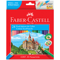 Lápices de Colores Faber-Castell Largos Hexagonales + Sacapuntas