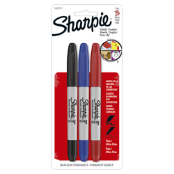 Marcadores Sharpie Twin Tip 3 un.
