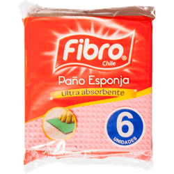 Paño Esponja Fibro 19 x 20 cm 6 un.