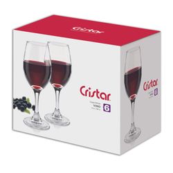Set 6 Copas de Vino Cristar Tinto Rioja 386 cc