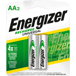 Pilas Recargables Energizer AA 2 un.