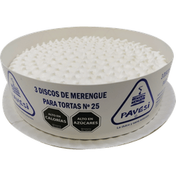 Disco de Merengue Pavesi para Tortas N°25 3 un.