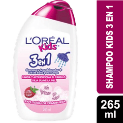 Shampoo L’Oréal Kids 3 en 1 Frambuesa 265 ml