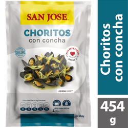 Choritos con Concha Congelados 454 g