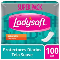 Protectores Diarios Ladysoft Tela Suave 100 un.