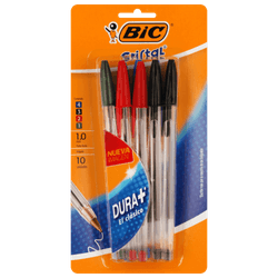 Bolígrafo Cristal Punta Media 10 un.