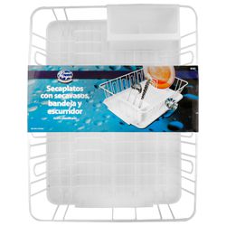 Seca Platos con Bandeja Escurridor Blanco