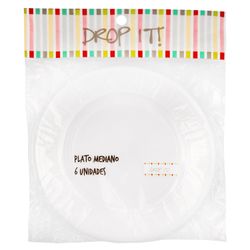 Platos Termoformado Drop It! 17 cm 6 un.