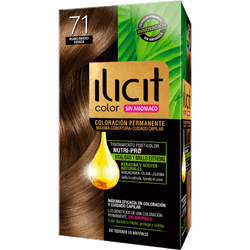 Tintura Ilicit Sin Amoníaco 7/1 Rubio Ceniza Medio