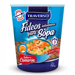 Fideos Instantáneos Traverso Sabor Camarón 65 g