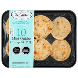 Mini Quiche Pollo Champiñón Degustar 10 un.