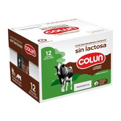 Pack 12 un. Leche Colun Sin Lactosa Chocolate 1 L