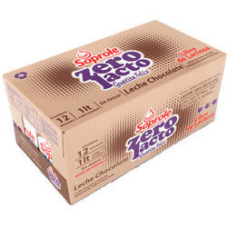 Pack 12 un. Leche Soprole Sin Lactosa Chocolate 1 L