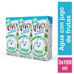 Pack 3 un. Agua Saborizada Pera 190 ml