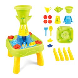 Mesa de Playa Cuadrada con Accesorios