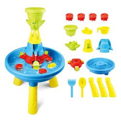 Mesa de Playa Redonda con Accesorios