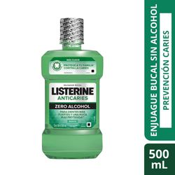 Enjuague Bucal Listerine Anticaries Zero Alcohol 500 ml